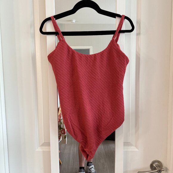 NEW Andie The Jetties One Piece Size Large Color Pink Red - Picture 3 of 7